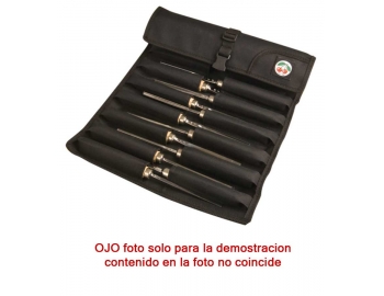 3689000-3689000, DOS CEREZAS, Juego de 12 gubias + 2 cuchillos en estuche de microfibra-1.