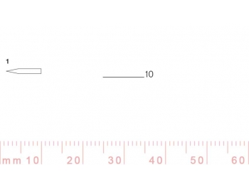 1/10-1/10, Pfeil, Gubia Recta corte 1, 10mm, doble bisel, plana-1.