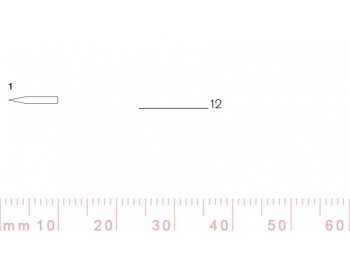 1/12-1/12, Pfeil, Gubia Recta corte 1, 12mm, doble bisel, plana-1.