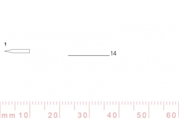 1/14-1/14, Pfeil, Gubia Recta corte 1, 14mm, doble bisel, plana-1.