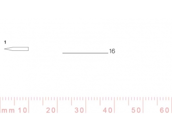 1/16-1/16, Pfeil, Gubia Recta corte 1, 16mm, doble bisel, plana-1.