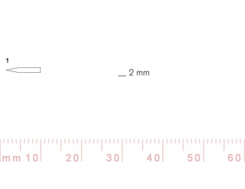 1/2-1/2, Pfeil, Gubia Recta corte 1, 2mm, doble bisel, plana-1.