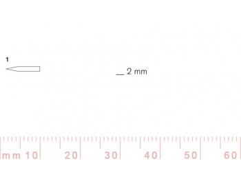 1/2-1/2, Pfeil, Gubia Recta corte 1, 2mm, doble bisel, plana-1.