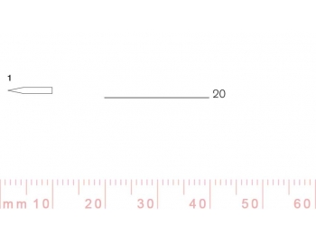 1/20-1/20, Pfeil, Gubia Recta corte 1, 20mm, doble bisel, plana-1.