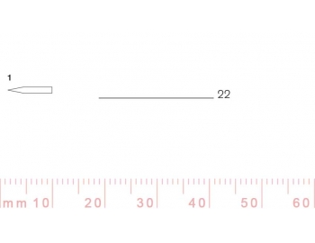 1/22-1/22, Pfeil, Gubia Recta corte 1, 22mm, doble bisel, plana-1.