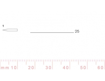 1/25-1/25, Pfeil, Gubia Recta corte 1, 25mm, doble bisel, plana-1.
