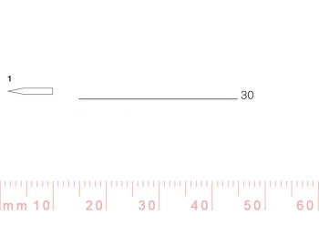 1/30-1/30, Pfeil, Gubia Recta corte 1, 30mm, doble bisel, plana-1.