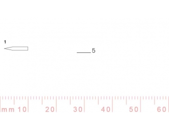 1/5-1/5, Pfeil, Gubia Recta corte 1, 5mm, doble bisel, plana-1.