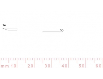 1/10e-1/10e, Pfeil, Gubia Recta corte 1e, 10mm, un bisel, plana-1.