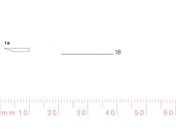 1/18e-1/18e, Pfeil, Gubia Recta corte 1e, 18mm, un bisel, plana-1.