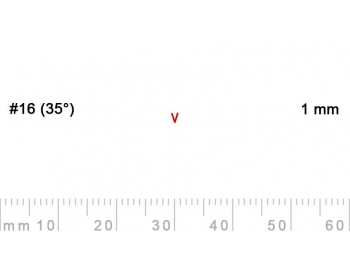 16/1-16/1, Pfeil, Gubia Recta  en V corte 16 (35°), 1mm, pico de gorrión-1.