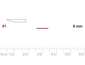 L 1/8-L 1/8, Pfeil, Gubia recta, corte 1, 8mm, mango pera-1.