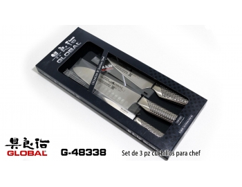 G-48338-3pz. Set cuchillos de chef Global G-48338-6.