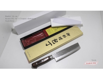 HAAn16-Cuchillo Nakiri 16cm acero VG-10+damasco Yoshihiro HAAn16-5.