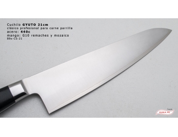 B9s-CS-21-Cuchillo chef 21cm clásico carnicero parrilla 440c acero B9s-CS-21-3.