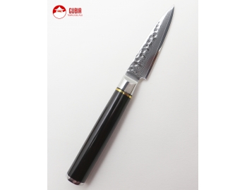 B1z-SG-Cuchillo de Pelar 9cm acero 10Cr+damasco martillado 67capas Ebano+Bronce B1z-SG-1.