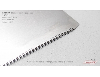 15271-Kataba 25cm corte universal 18TPI traba 0.6mm ZetSaw 15271-3.