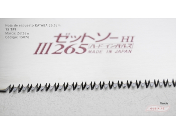 15076-Repuesto hoja de Kataba 26.5cm corte universal 15TPI Z-saw 15076-3.