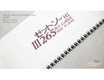 15076-Repuesto hoja de Kataba 26.5cm corte universal 15TPI Z-saw 15076-5.