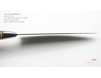 B30-CS-21-Cuchillo Gyuto 21cm acero 10Cr+damasco 67capas mango de madera de Sicomoro B30-CS-21-5.
