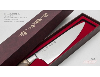 B30-CS-21-Cuchillo Gyuto 21cm acero 10Cr+damasco 67capas mango de madera de Sicomoro B30-CS-21-6.