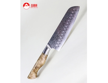 B30-RS-Santoku 18cm acero 10Cr+damasco 67capas mango de madera de Sicomoro B30-RS -1.