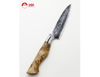 B30-SG-Cuchillo de pelar 9cm  acero 10Cr+damasco 67capas mango de madera de Sicomoro B30-SG-1.