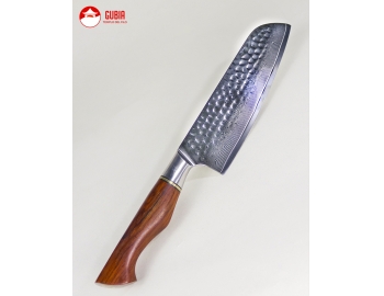 B30r-RS-Santoku 18cm MASTER 14Cr+damasco RoseWoodB30r-RS-1.