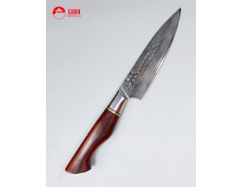 B30r-WY-Utilitario 15cm Damasco martillado+14Cr Palo Rosa B30r-WY-1.