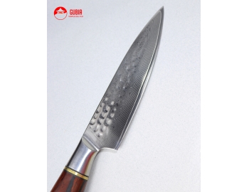 B30r-WY-Utilitario 15cm Damasco martillado+14Cr Palo Rosa B30r-WY-2.