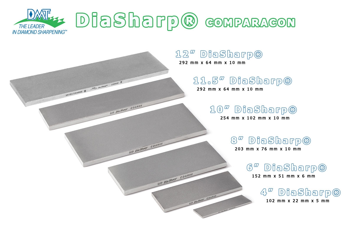 D4E-4"x1" Piedra de afilar grano 1200 diamante DMT DiaSharp D4E-max-2.