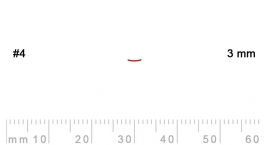 4/3-4/3, Pfeil, Gubia Recta corte 4, 3mm, semiplana.