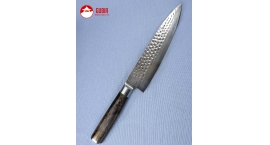 B1h-CS-21-Cuchillo Gyuto 20cm acero 10Cr+damasco Cafe B1h-CS-21.