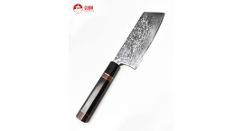 GUB0095-Cleaver Knife 15cm acero 10Cr+Damasco.