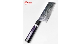 GUB0096-Cleaver Knife 15cm acero 10Cr+Damasco.