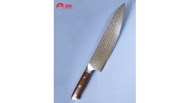 B13D-CS-24-Cuchillo Gyuto 24cm acero 10Cr+Damasco martillado 67capas B13D-CS-24.