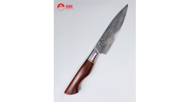 B30r-WY-Utilitario 15cm Damasco martillado+14Cr Palo Rosa B30r-WY.
