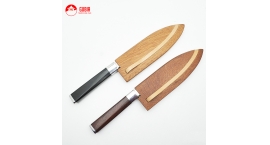 GUB0107-Funda de madera protector de filo cuchillo Deba 18cm GUB0107.