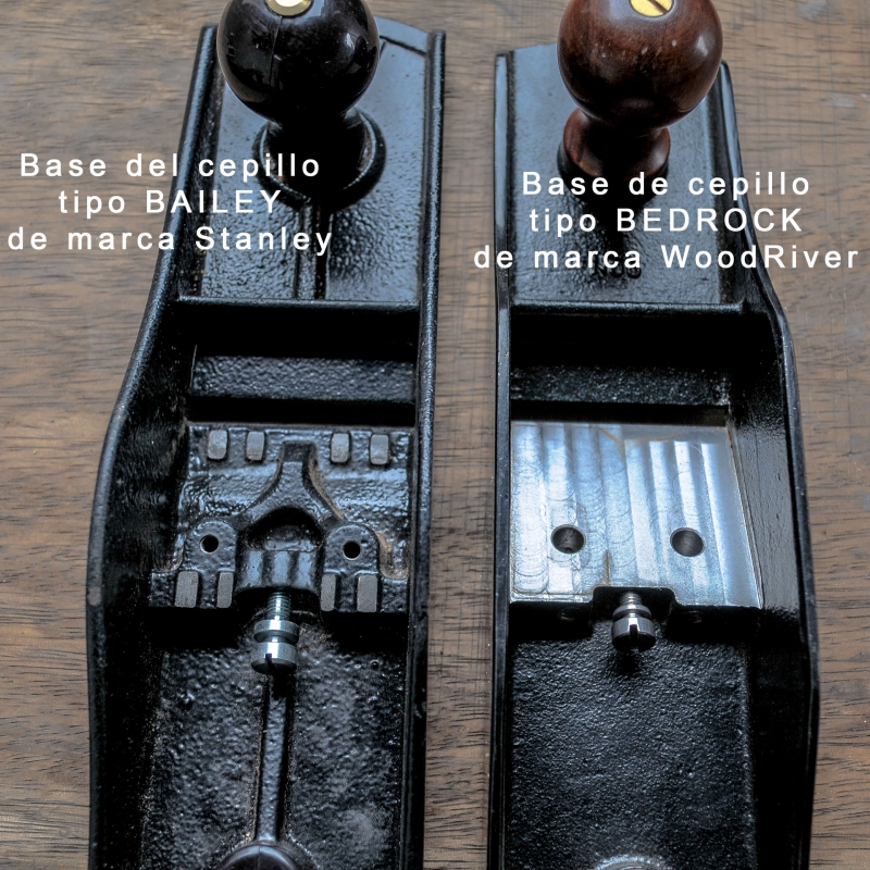 Comparacion de base de cepillo BEDROCK de marca WoodRiver con Bayley Stanley