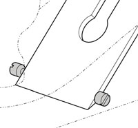 Dibujo tecnico tuercas laterales para centrar la hoja del cepillo